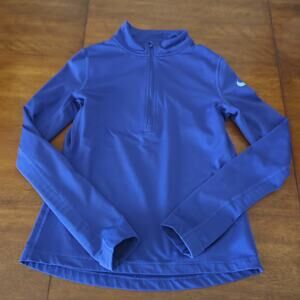 Nike Dri-FIT Big  Kids'  (Girls')  Long-Sleeve purple 1/2-Zip Top size Large GUC
